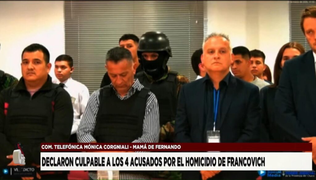 Justicia por Fernando Francovich: condenaron a perpetua a los cuatro acusados