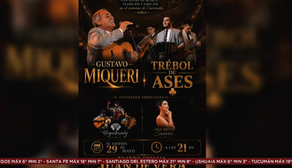“Latidos del chamamé”: Trébol de Ases y Gustavo Miqueri llegan al Vera inaugurando el ciclo que celebra a la música del litoral