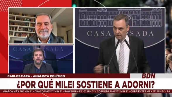 ¿Por qué Milei sostiene a Adorni? El análisis del consultor político Carlos Fara