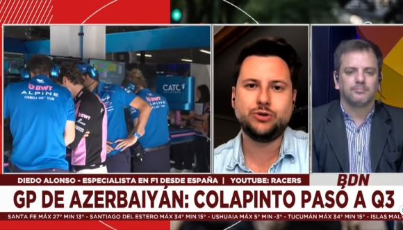Franco Colapinto busca destacar en el GP de Azerbaiyán