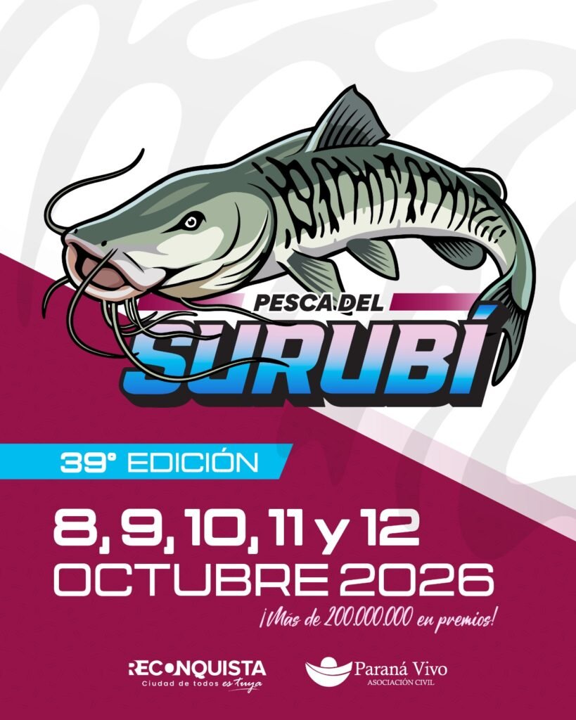 Reconquista vive la 39ª edición del Concurso Argentino de Pesca del Surubí con transmisión de T5 Satelital
